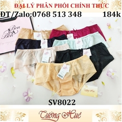 Quần lót nữ Bon Bon SV8022 ren lưới hoa văn không viền may, lưng thấp vừa.