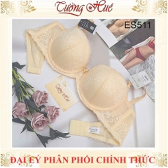 Áo Lót Nữ Escanté ES.511 Ren Mút Dày 3cm Cúp Ngang Dây Tùy Chỉnh Tháo Rời 2 Móc Cài