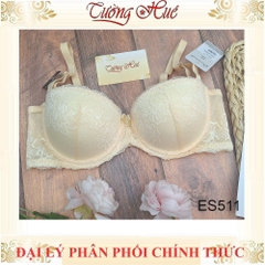 Áo Lót Nữ Escanté ES.511 Ren Mút Dày 3cm Cúp Ngang Dây Tùy Chỉnh Tháo Rời 2 Móc Cài