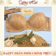 Áo Lót Nữ Escanté ES.511 Ren Mút Dày 3cm Cúp Ngang Dây Tùy Chỉnh Tháo Rời 2 Móc Cài