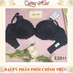 Áo Lót Nữ Escanté ES.511 Ren Mút Dày 3cm Cúp Ngang Dây Tùy Chỉnh Tháo Rời 2 Móc Cài