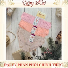 Quần lót nữ Cosy HCE 211 trơn lưng cao vừa.