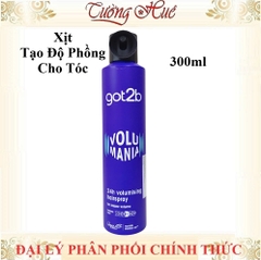 Xịt Tạo Độ Phồng Cho Tóc Got2b Volumaniac 24h Volumising Hairspray - 300ml (Tím)