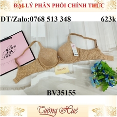 Áo lót nữ Bon Bon BV35155 ren thêu vừa lưng chữ U.