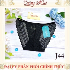 Quần Lót Nữ Ren Ding Dang J44 Cạp Thấp Ren Phối Lưới Cách Điệu Nửa Mông Mềm Mịn Co Dãn
