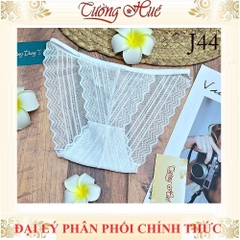 Quần Lót Nữ Ren Ding Dang J44 Cạp Thấp Ren Phối Lưới Cách Điệu Nửa Mông Mềm Mịn Co Dãn