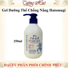Dưỡng Thể Chống Nắng Hatomugi UV Care & Moisturizing Milky Gel - 250ml.