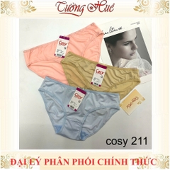 Quần lót nữ Cosy HCE 211 trơn lưng cao vừa.