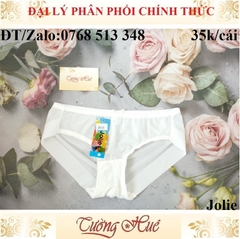 Quần lót nữ Jolies trơn lưng thấp không viền mông.