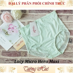 Quần lót nữ Triumph Lacy Micro Hero Maxi Trơn Phối Ren Lưng Cao.