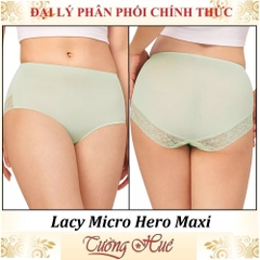 Quần lót nữ Triumph Lacy Micro Hero Maxi Trơn Phối Ren Lưng Cao.