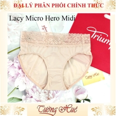 Quần lót nữ Triumph Lacy Micro Hero Midi Trơn Phối Ren Lưng Vừa.