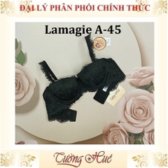 Áo lót nữ Lamagie A-45 Có Gọng Cúp Ngang Phối Ren Mút Nâng 3cm.