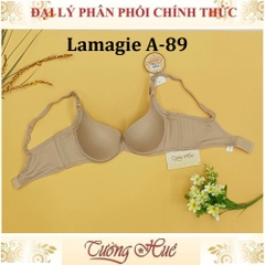 Áo lót nữ Lamagie A-89 Có Gọng Trơn Lưng Bảng To Mút Nâng Vừa 2.5cm.