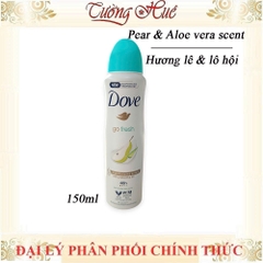 Xịt Khử Mùi Dove Nữ Anti Perspirant Nhiều Mùi 150ml (Có Lựa Chọn)