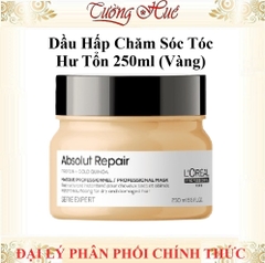 Dầu Hấp Loreal Chăm Sóc Tóc Hư Tổn Serie Expert Absolut Repair 250ml/500ml - Vàng (Có lựa chọn)