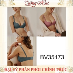 Áo lót nữ Bon Bon BV35173 Cúp Trơn Phối Ren Khoét Sâu Mút Mỏng Vừa.