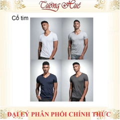 Áo lót nam Thái lan ICOOLMAN thun co giãn 2 chiều cổ tim tay ngắn form ôm body.