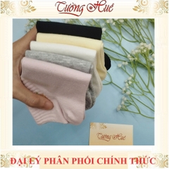 VỚ MEIMING KIỂU DÁNG BASIC TRƠN CỔ NGẮN THÊU CHỮ LUCK NHIỀU MÀU ( SHOP GIAO MÀU NGẪU NHIÊN )