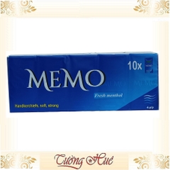 Khăn Giấy Bỏ Túi Memo 4 Lớp - Lốc/10 Gói - Hương Bạc Hà
