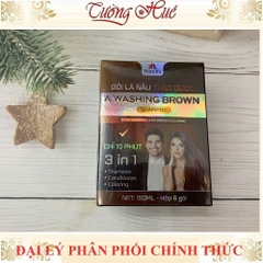 Gội Nhuộm Thảo Dược Hamifa A Washing Brown Shampoo 3 in 1 - 150ml (có bán lẻ gói)