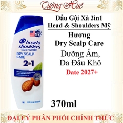 Dầu Gội Xả 2in1 Head & Shoulders Mỹ Dưỡng Ẩm Da Đầu Sạch Gàu - 370ml
