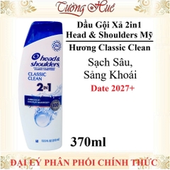 Dầu Gội Xả 2in1 Head & Shoulders Mỹ Dưỡng Ẩm Da Đầu Sạch Gàu - 370ml