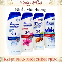 Dầu Gội Xả 2in1 Head & Shoulders Mỹ Dưỡng Ẩm Da Đầu Sạch Gàu - 370ml