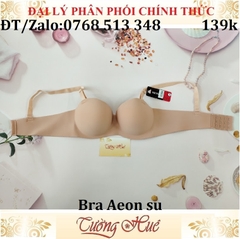 Áo lót nữ Bra Aeon su ép cúp ngang, trơn nâng.