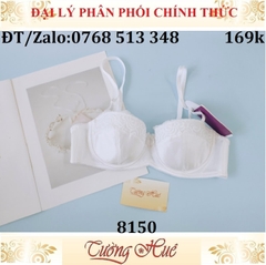 Áo lót nữ annie Bra 8150 cúp ngang mỏng, phối ren.