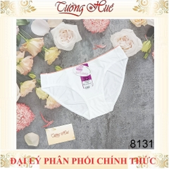 Quần lót nữ annie QE 8131 trơn lưng thấp lưng viền màu.