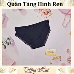 Quần Lót Nữ Lụa Trơn Tàng Hình Viền Ren.
