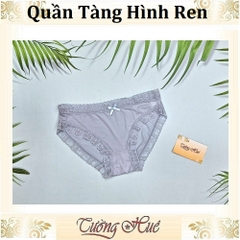 Quần Lót Nữ Lụa Trơn Tàng Hình Viền Ren.