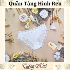 Quần Lót Nữ Lụa Trơn Tàng Hình Viền Ren.