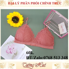 Áo bra 2 dây ren cúp tam giác nhiều màu lựa chọn.