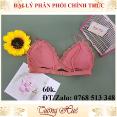 Áo bra 2 dây ren cúp tam giác nhiều màu lựa chọn.