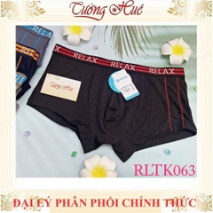 Quần Lót Nam Boxer Relax RLTK063 Cotton USA Thun Thoáng Khí Mềm Mịn Bản Lưng Nhỏ Kẻ Sọc Nam Tính