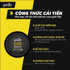 Sáp Vuốt Tạo Kiểu Tóc Got2b Glued Spiking Wax Siêu Cứng - 75ml (Vàng)