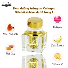 Kem Akoshi Dưỡng Trắng Da Collagen (Ngày và Đêm) - 25g (Vàng)