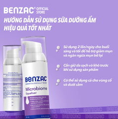 Sữa dưỡng ẫm cân bằng hệ vi sinh cho da dầu mụn và nhạy cảm Benzac Microbiome 50ml