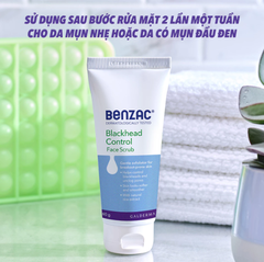 Tẩy Tế Bào Da Mặt BENZAC Blackhead Control Scrub Làm Sạch Mụn Đầu Đen Cho Da Dầu Mụn 60g