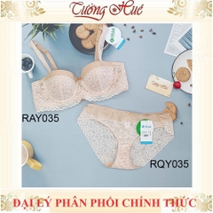 Quần lót nữ Relax RQY035 Phối Ren Không Viền May Lưng Vừa.