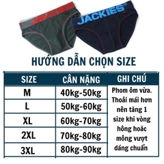 Quần Lót Nam Jackies 307 Cotton Thun  Co Dãn 4 Chiều Bản Lưng Nhỏ Thời Trang.