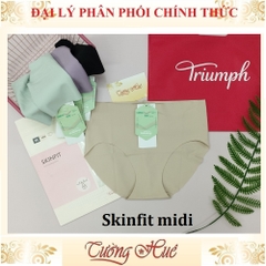 Quần lót nữ Triumph Skinfit Midi su trơn lưng vừa.