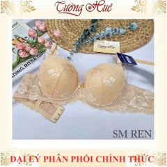 Áo Lót Nữ Bra Aeon Ren Có Gọng Mút Siêu Mỏng Bản Lưng Vừa 3 Móc Cài