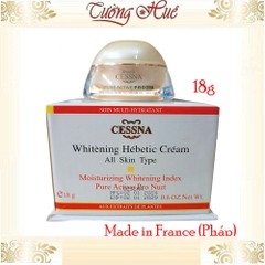 Kem dưỡng trắng, giữ ẩm Cessna Whitening Hebetic Cream All Skin Type - Trắng - 18g