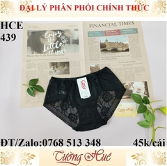 Quần lót nữ Cosy HCE 439 ren thêu hoa lưng cao.