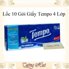 Khăn Giấy Bỏ Túi Tempo 4 Lớp - Lốc/10 Gói - Hương Bạc Hà