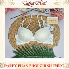 Áo Lót nữ Lovely303 Cài Trước Ren Có Gọng Mút Đệm 3.5cm Cúp Ngang Dây Tùy Chỉnh Tháo Rời 2 Kiểu Mặc