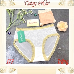 Quần Lót Nữ Ding Dang J77 Voan Viền Ren Mềm Siêu Mỏng Cạp Cao